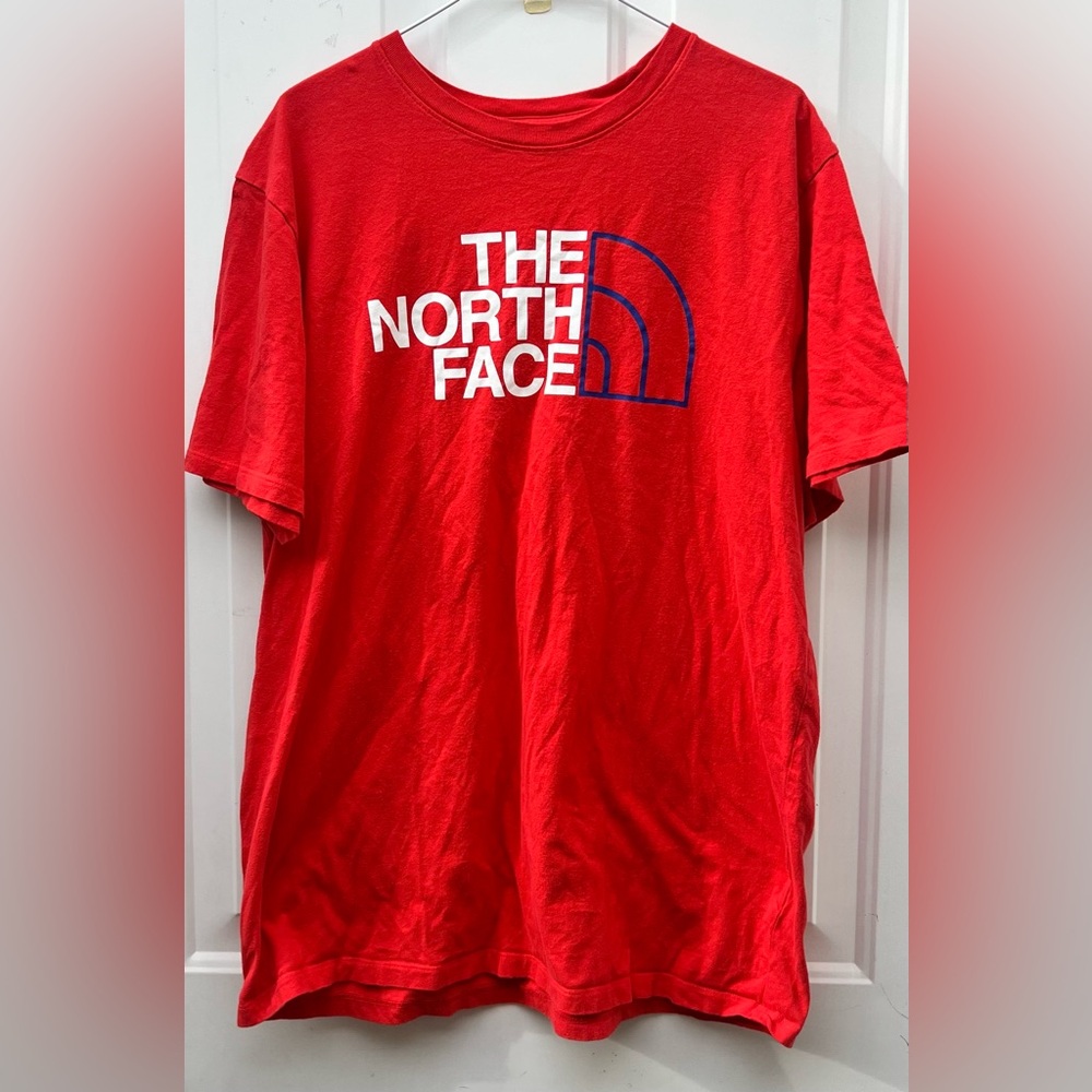 The North Face Half Dome Red White Blue USA America Graphic Tee T Shirt-Mens XL
